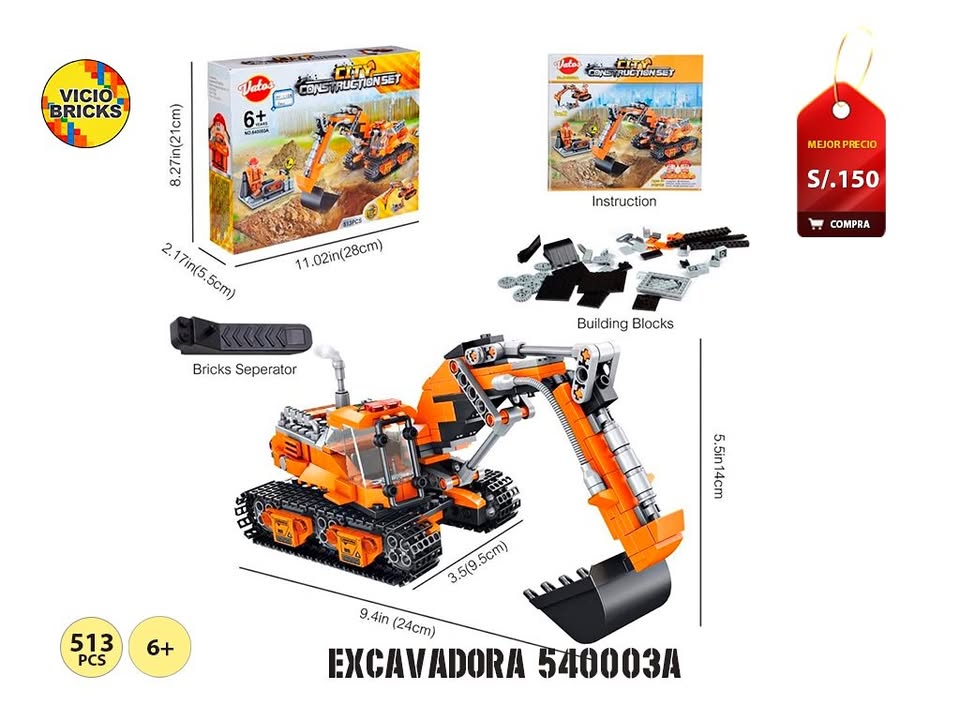 LEGO EXCAVADORA HIDRAULICA