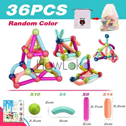 JUEGO DIDÁCTICO BLOQUES MAGNÉTICOS 36 PIEZAS